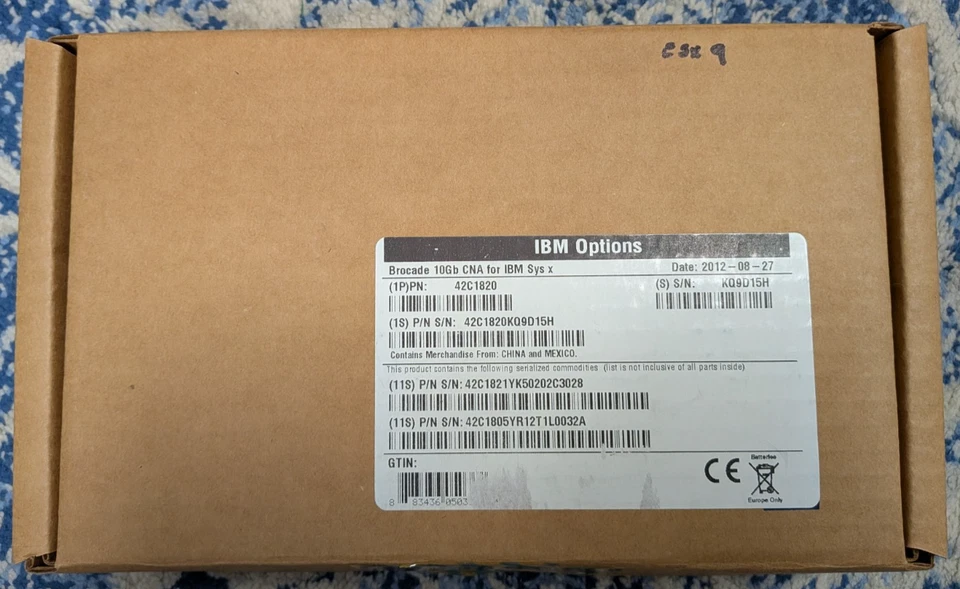 42C1822 IBM 10G 2-Port SFP+ PCI-E 2.0 x8 Gigabit Network Adapter 42C1820 - Image 1 of 1