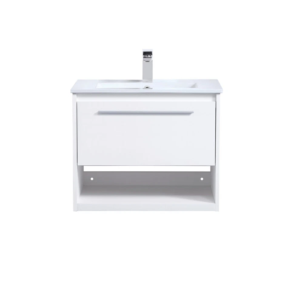 Elegante iluminación VF43024 Kasper 24" montado en la pared lavabo individual - blanco Foto 1 de 1