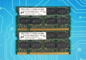 4GB (2x2GB) PC2-6400s DDR2-800MHz 2Rx8 Non-ECC Micron MT16HTF25664HY-800J1 - Picture 1 of 2
