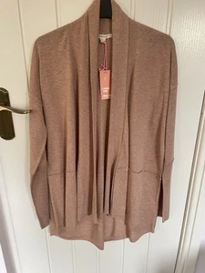 BNWT White Stuff Blush Pink Linen and Cotton Waterfall Cardigan - Picture 1 of 10