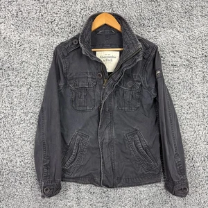 Vintage Abercrombie & Fitch Jacket Mens Small Sentinel Cargo Field Military Blue - Picture 1 of 14