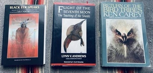 Flight of the Seventh Moon Lynn Andrews HC Signed Black Elk Speaks Bird Tribes - Picture 1 of 13