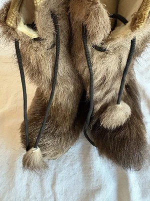 Pelliccia Kastinger vintage (lontra?) Stivali Davos Cayenna suole donna taglia 9,5-10 - Immagine 1 di 4