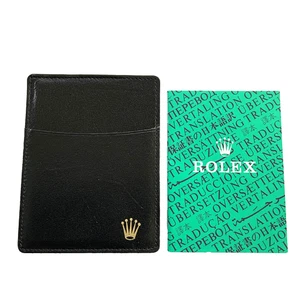 ROLEX BLACK VINYL PAPERWORK HOLDER IDENTIFICATION WALLET W/BOOKLET - Picture 1 of 5