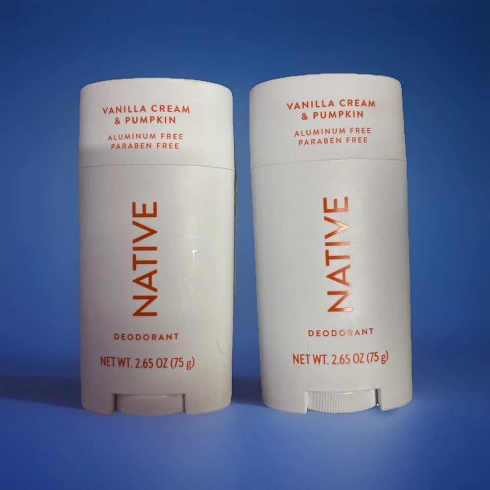 Nativo 2x Crema de vainilla y desodorante de calabaza - TAMAÑO COMPLETO - 2,65 OZ Ea Foto 1 de 2