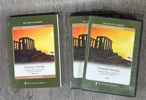 The Great Courses Famous Greeks Parts 1 & 2 DVDs & Guidebook Complete - Picture 1 of 3