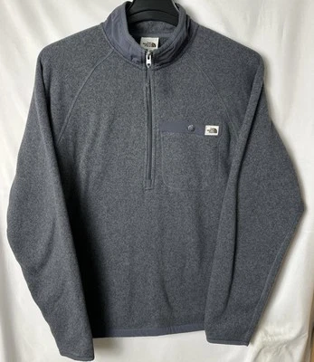 Suéter Pullover The North Face Hombres M Gordon Lyons Cuarto 1/4 Cremallera Gris Polar Foto 1 de 4
