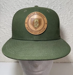 Seattle Mariners MLB New Era 59Fifty Mütze Kappe grün Leder Patch nicht verstellbar Größe 7 1/8 - Bild 1 von 9