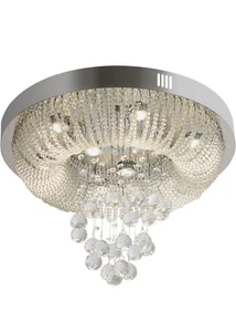 Crystal Raindrop Chandelier Luxury Dimmable Flush Mount LED  - Picture 1 of 5