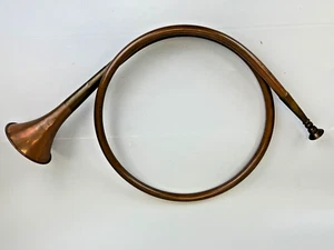 Vintage Copper French Horn/ Hunting Horn w/ Brass Fittings - Picture 1 of 5