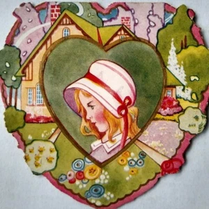 Carpeta vintage de tarjeta de San Valentín Whitney en forma de corazón - Imagen 1 de 4