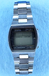 53 men Vintage Seiko Digital LCD Rectangle Chronograph 0138-5000 Watch Parts lot - Picture 1 of 5