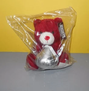 Hershey's Kiss roter Bär Plüsch 8 Zoll sprechen sagt einen großen Kuss von meinem Schatz mit Etikett - Bild 1 von 3