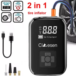 Air Pump for Car Tires 150 Psi Portable Tire Inflator w/ Digital Pressure Gauge - Picture 1 of 15