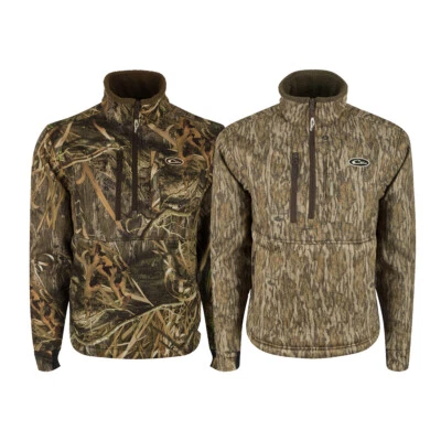 Drake Waterfowl Men's MST Hole Shot Windproof Eqwader 1/4 Zip Camo Jacket - Image 1 of 4