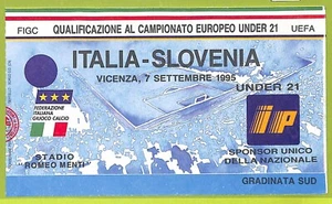 C2815- Vecchio BIGLIETTO PARTITA CALCIO 1995 ITALIA VS SLOVENIA - Imagen 1 de 1