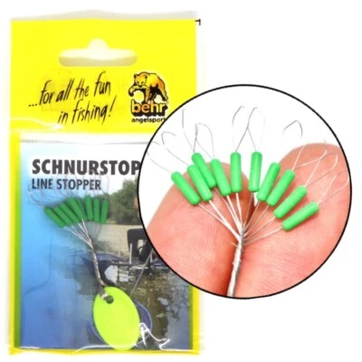 60x Behr Schnurstopper Grün | Gummistopper Posenstopper Posen Waggler Futterkorb - Bild 1 von 4