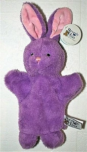 Purple Rabbit Bunny Plush Hand Puppet NOS New Tags Beverly Hills Teddy Bear Co. - Picture 1 of 4