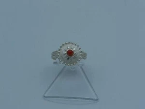 ANELLO SARDO IN FILIGRANA CON PIETRA ROSSA E CORBULA ANFS0007 - Picture 1 of 2