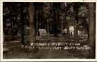 South Bend IN~Cresswick Tourist Camp~Tents in Trees~Lincolnway W~1920s Cars~RPPC