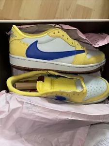 Taglia UK 7 W9.5 - Travis Scott x Air Jordan 1 Retro OG SP Low Canary W - Foto 1 di 5