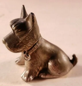 Vintage (1960?) Miniature Metal Scottish Terrier / Scotty Dog Statuette. Japan.  - Picture 1 of 12
