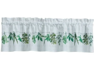 NEW HERB GARDEN Window Curtain Valance Botanical 60" x 14" Cottage Chic Kitchen - Picture 1 of 2