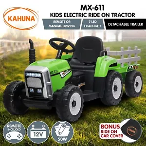 MX-611 Kahuna Electric Ride On Tractor w/ Dual Motors Detachable Trailer Remote - Picture 1 of 10