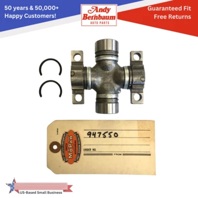 1957 Chrysler Imperial Rear Or Front Universal Driveshaft Joint W/ Clips 1752263 - Image 1 of 4