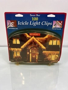 Vintage Santa's Best Icicle Light Clips EZ Light Shingle Gutter Christmas Decor - Picture 1 of 2