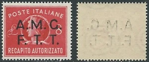 1947 TRIESTE A RECAPITO AUTORIZZATO 8 LIRE DECALCO MNH ** - RE6-2 - Picture 1 of 1