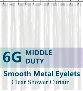 Clear Shower Curtain SetWaterproofPEVA Shower Curtain Liner for Bathroom,72W ... - Picture 1 of 6