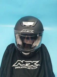 AFX FX-99 FLAT BLACK FULL FACE MOTORCYCLE HELMET SIZE LARGE #H70 - Picture 1 of 6