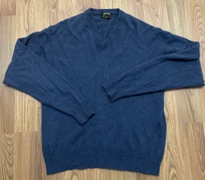 Suéter Danforth & Gift Para Hombre Extra Grande Cachemira Cuello en V Pullover Azul - Imagen 1 de 13
