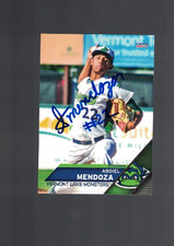 Abdiel Mendoza Vermont Lake Monsters Signed 2018 Card W/Our COA