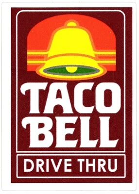 Taco Drive Thru Logo Sticker (reproduction) - Image 1 of 2