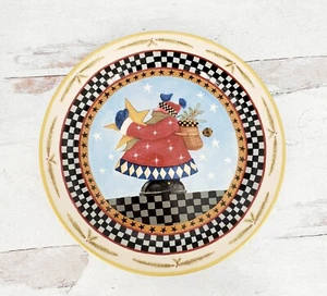 2000 Williraye Studios Santa with Star 8" Ceramic Christmas Plate - Picture 1 of 4