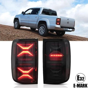 2PCS Smoke LED Tail Light with Rear Fog Lamp Turn Signal For VW Amarok 2010-2021 - Picture 1 of 12