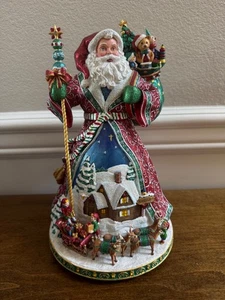 CHRISTOPHER RADKO DANBURY FIGURA MUSICAL DE SANTA DE 10" COMO NUEVA CON RENOS Y ELFOS - Imagen 1 de 13