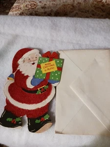 VINTAGE UNBENUTZT 6X4" STANLEY WEIHNACHTSMANN HÄLTPAKET FÜR MUTTER - ROTER BEFLOCKTER ANZUG - Bild 1 von 14