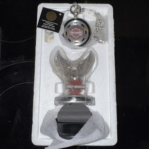 Franklin Mint Harley Davidson Heritage Softail Taschenuhr mit Adlerständer!! - Bild 1 von 15