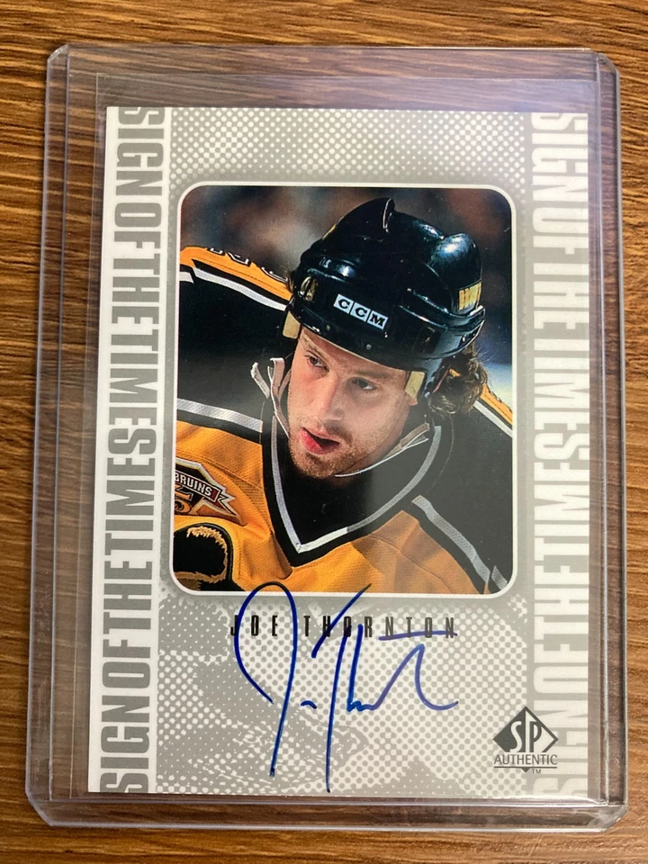 1998-99 Sp Authentic Sign Of The Times - Joe Thornton Auto - Bruins - Image 1 of 2