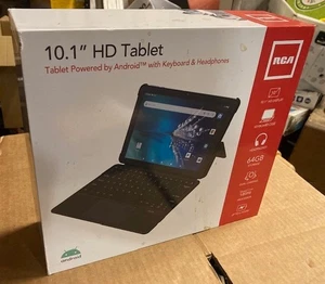 Pacchetto RCA 10.1" HD Tablet Android con Custodia per Tastiera, 64GB di Storage - Foto 1 di 2