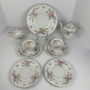 De colección H&Co. Juego de té Estrasburgo 13 piezas - exclusivo de John Wanamaker, porcelana bávara - Imagen 1 de 22