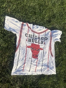 Vintage 1990s Chicago Bulls Championship T-Shirt / Single Stitch / USA / Size L - Picture 1 of 8