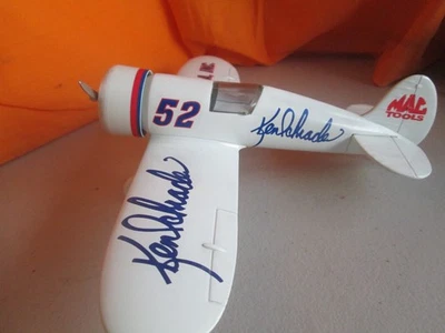 Vintage Diecast Airplane MAC TOOLS Morema with Multiple Ken Schrader Autographs - Image 1 of 4