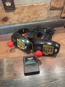 ColecoVision Lot Of 2 Super Action Controllers + Action Baseball TESTED WORKING