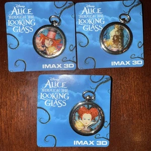 Disney Alice Through The Looking Glass IMAX 3D AMC Souvenir Pins Lot Of  3 new - Picture 1 of 5