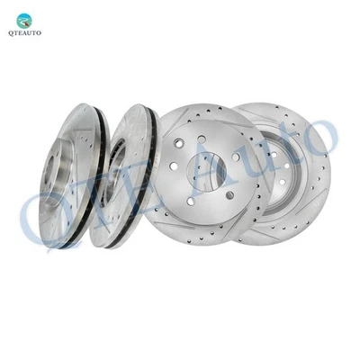 Set 4 Front 320mm-Rear 291.5mm Drilled Brake Rotors For 2004-2008 Nissan Maxima - Image 1 of 4