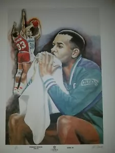Hornets Lithograph Dell Curry Hornets Signed LE Winford Galmon artist Hokies - Picture 1 of 2